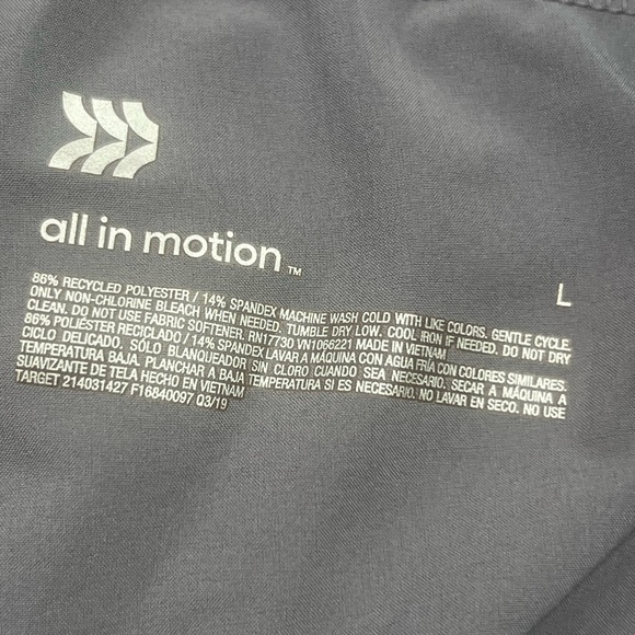 Large all in motion lightweight gray joggers cargo pockets drawstring - Picture 9 of 12